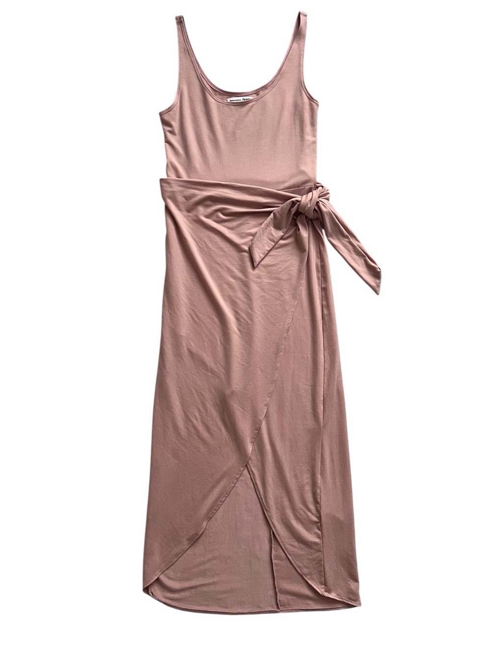 Reformation Kaila Blush Pink Wrap Dress Midi Tulip Hem Balletcore Feminine Small